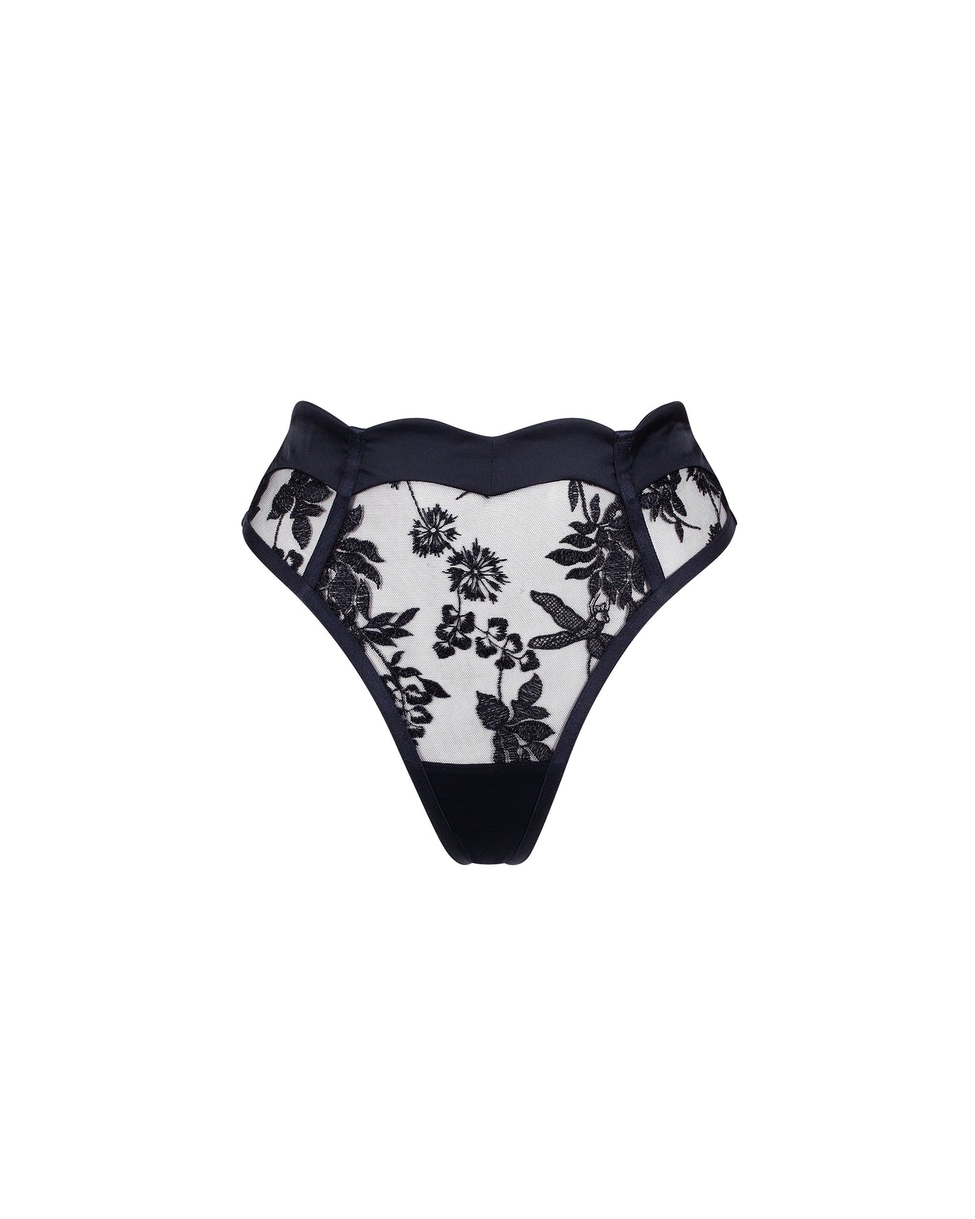 Cassandra High-Waist Thong Black