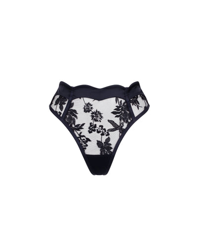 Cassandra High-Waist Thong Black