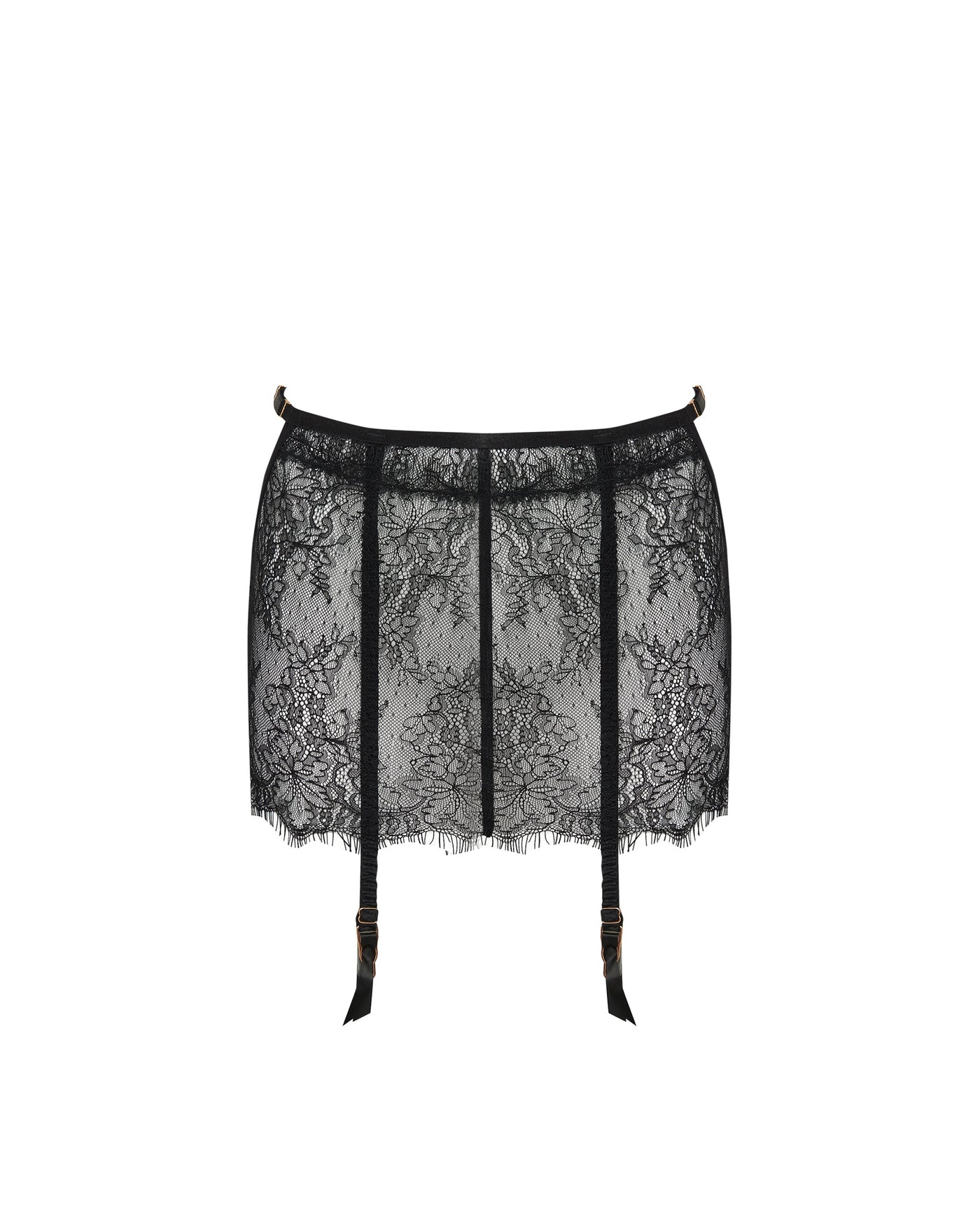 Camelia Skirt Suspender Black