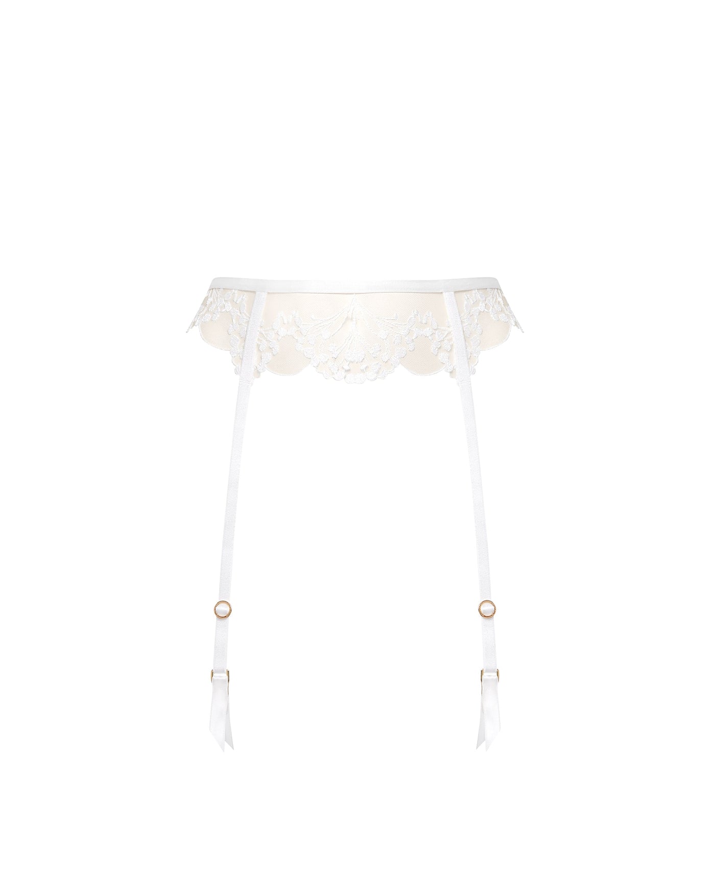 Marisa Suspender White/Sheer
