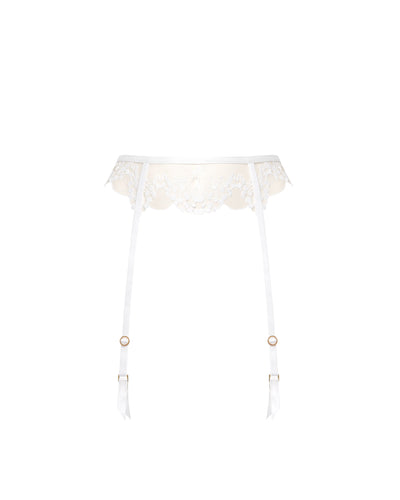 Marisa Suspender White/Sheer