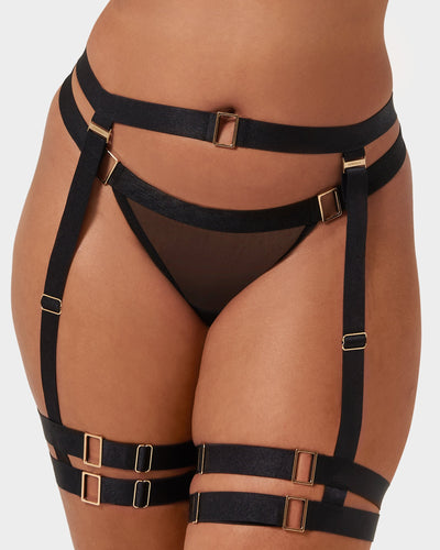 Trinity Thigh Harness Black