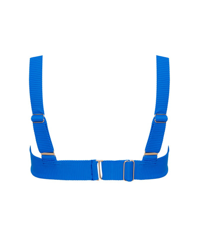 Lucerne Plunge Bikini Top Blue