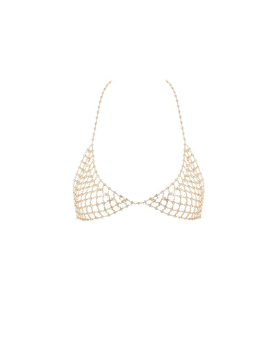Marli Diamond Lattice Bra Gold