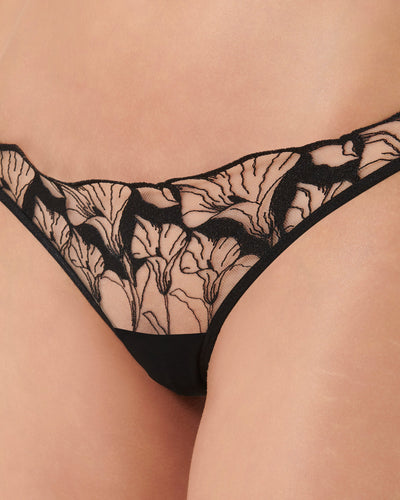 Kalmia Thong Black/Sheer