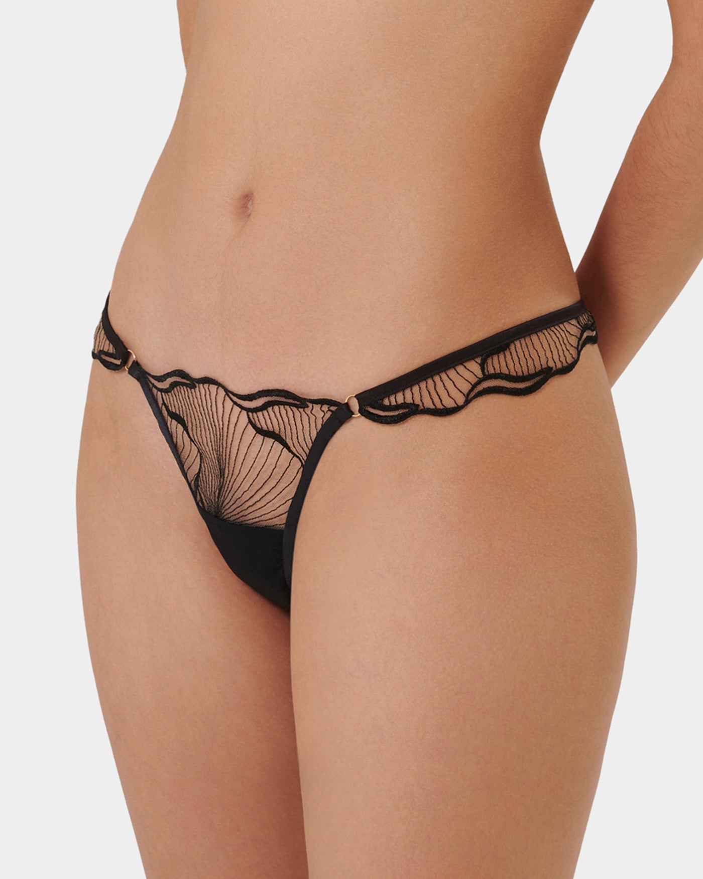Marabel Thong Black/Sheer