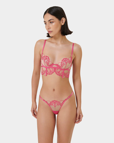 Marisa Brief Fuchsia Pink/Sheer