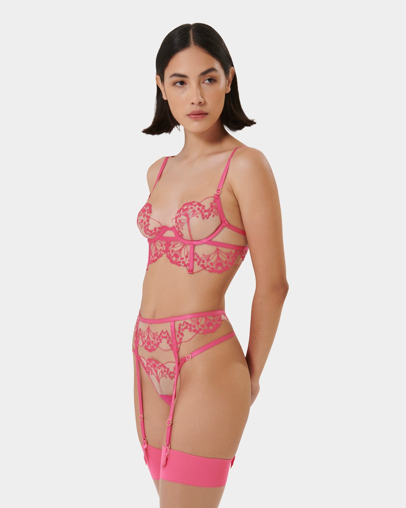 Marisa Thong Fuchsia Pink/Sheer