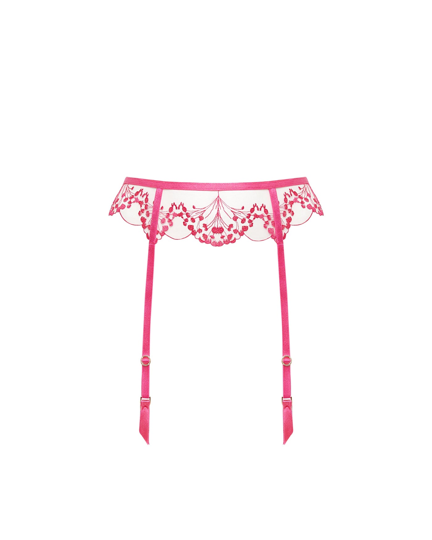 Marisa Suspender Fuchsia Pink/Sheer