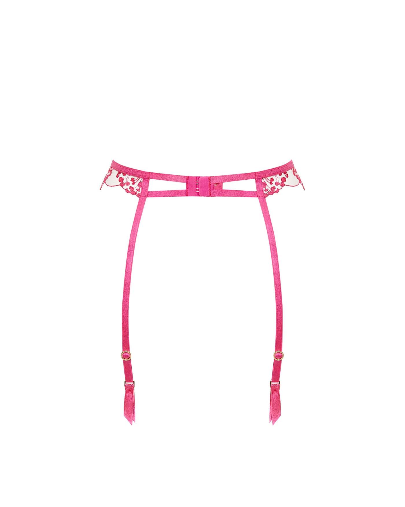 Marisa Suspender Fuchsia Pink/Sheer
