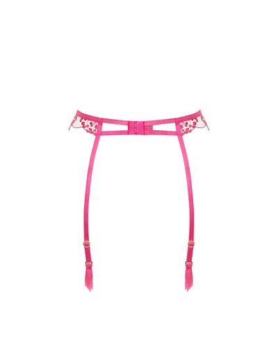 Marisa Suspender Fuchsia Pink/Sheer