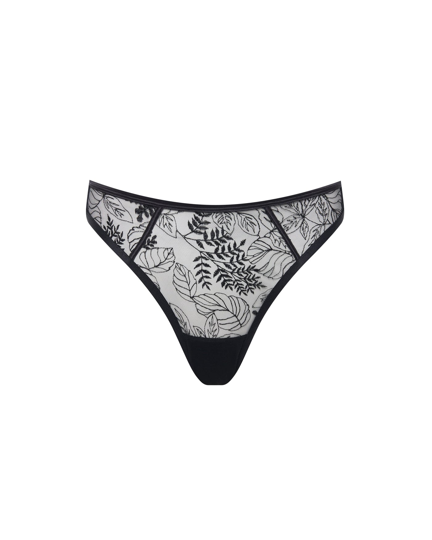 Seraphim High-Waist Thong Black