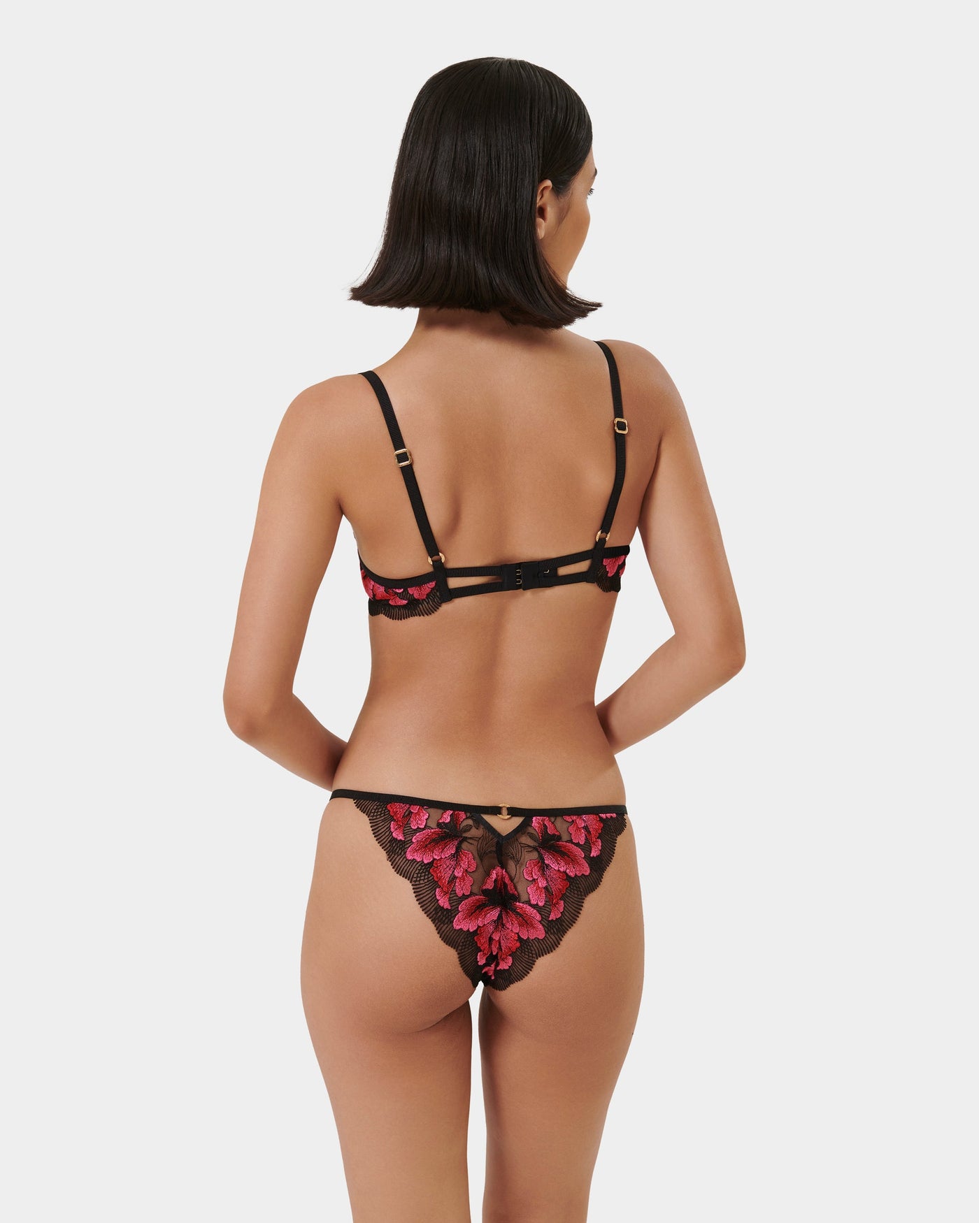 Vivienne Brief Fuchsia Pink/Red/Black