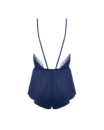 Vermont Luxury Satin Teddy Navy Blue