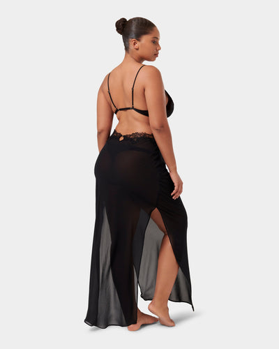 Julianne Long Chemise Black