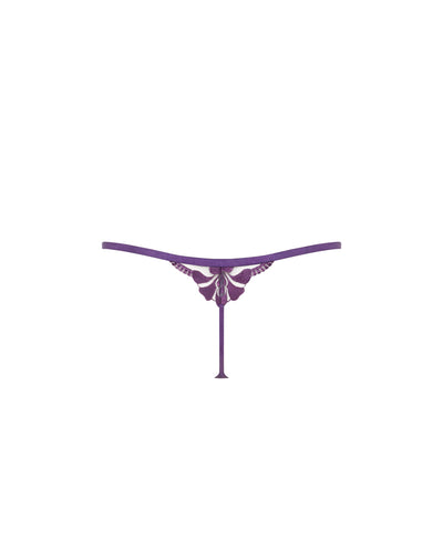Leonora Thong Acai Purple/Sheer