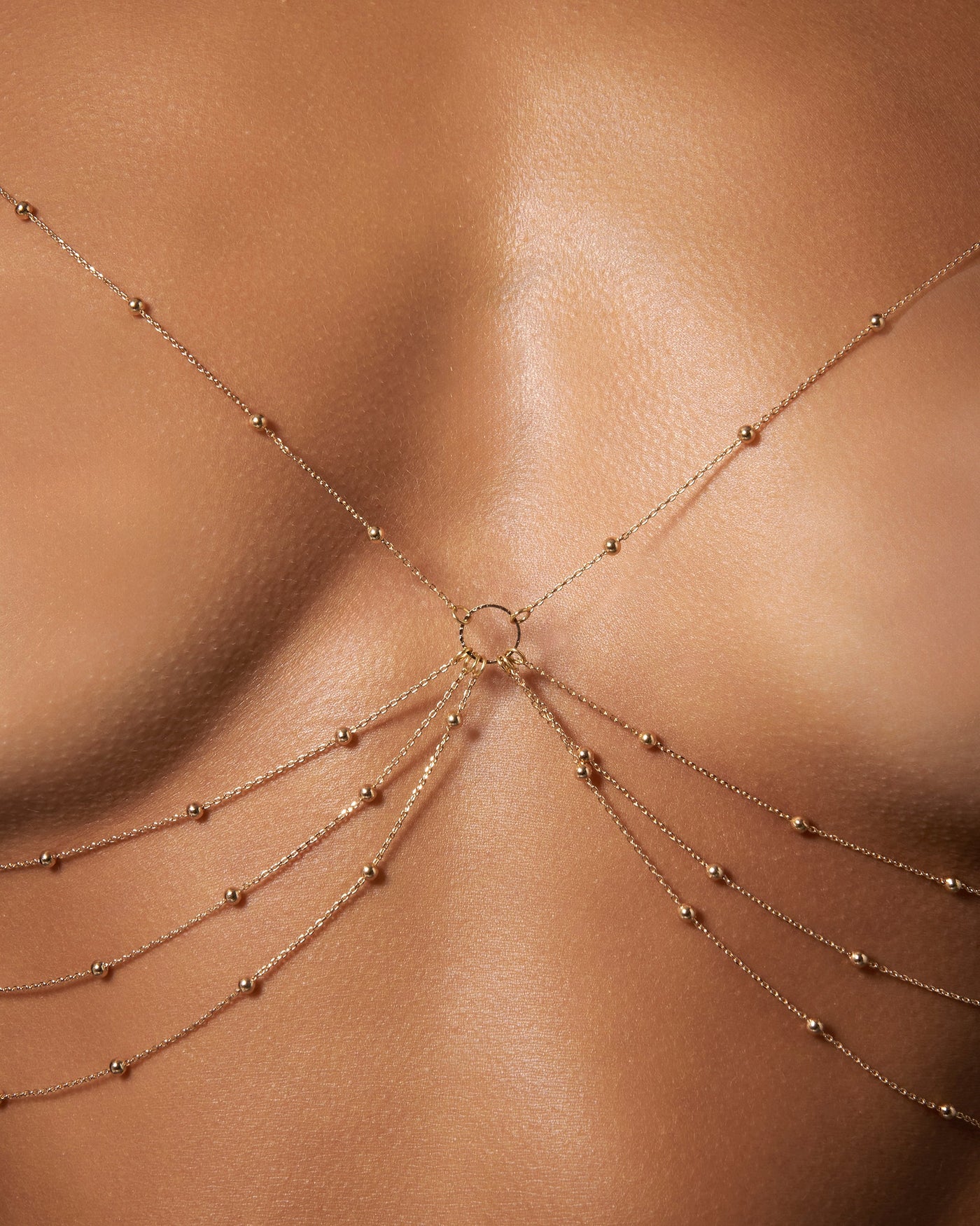 Frida Open Chain Bra Gold