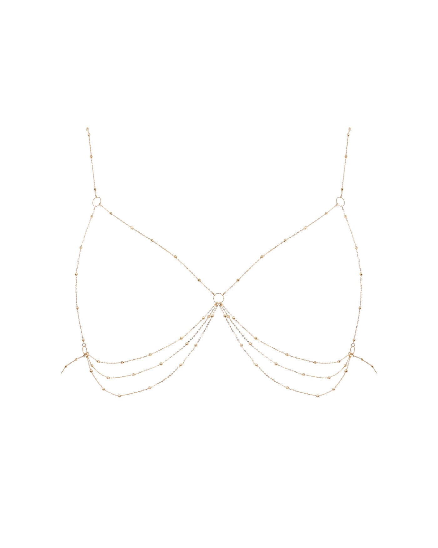 Frida Open Chain Bra Gold
