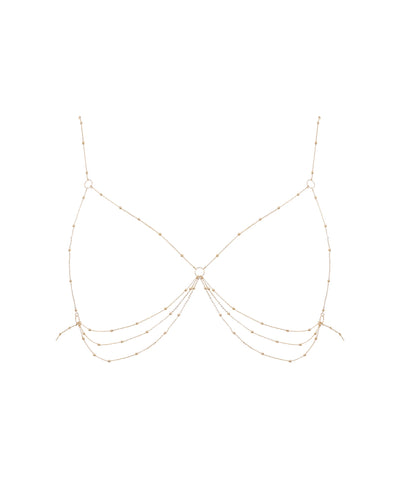 Frida Open Chain Bra Gold