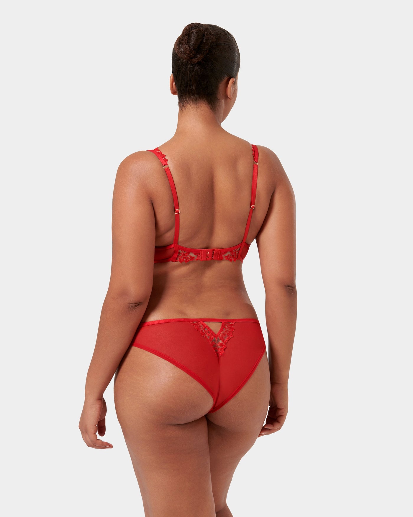 Samara Brief Red/Sheer