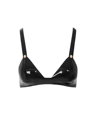 Latex Bra Black