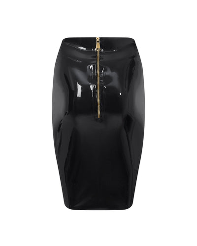 Latex Skirt Black