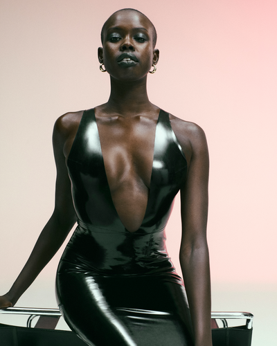 Latex Bodysuit Black