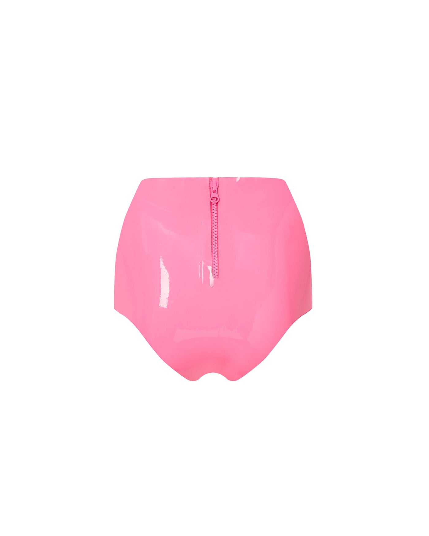Latex High-waist Hot Pant Bubblegum Pink