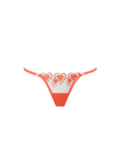Harlow Thong Hot Coral/Sheer