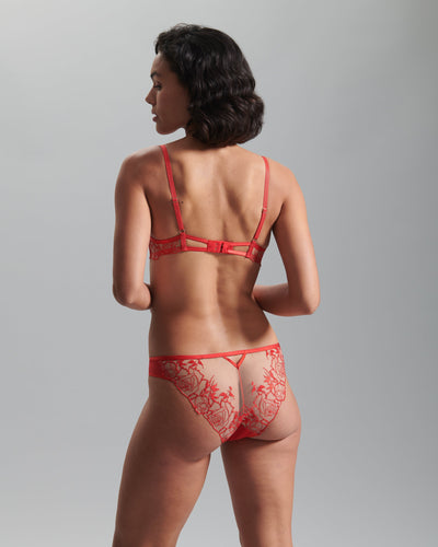 Rosalie Brief Red/Sheer