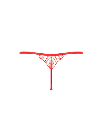 Rosalie Thong Red/Sheer