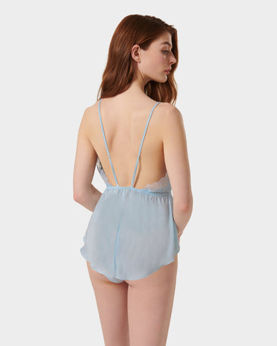 Vermont Luxury Satin Teddy Ice Water Blue