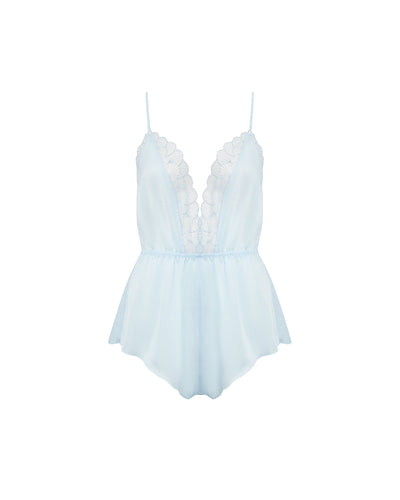 Vermont Luxury Satin Teddy Ice Water Blue