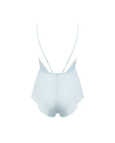 Vermont Luxury Satin Teddy Ice Water Blue