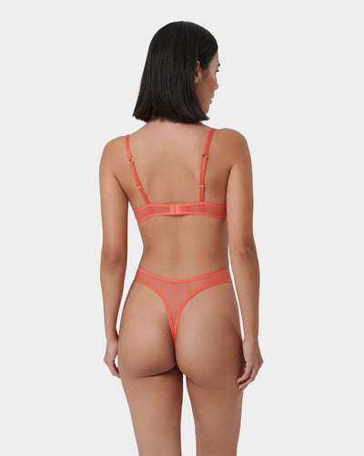 Naomi High-waist Thong Hot Coral