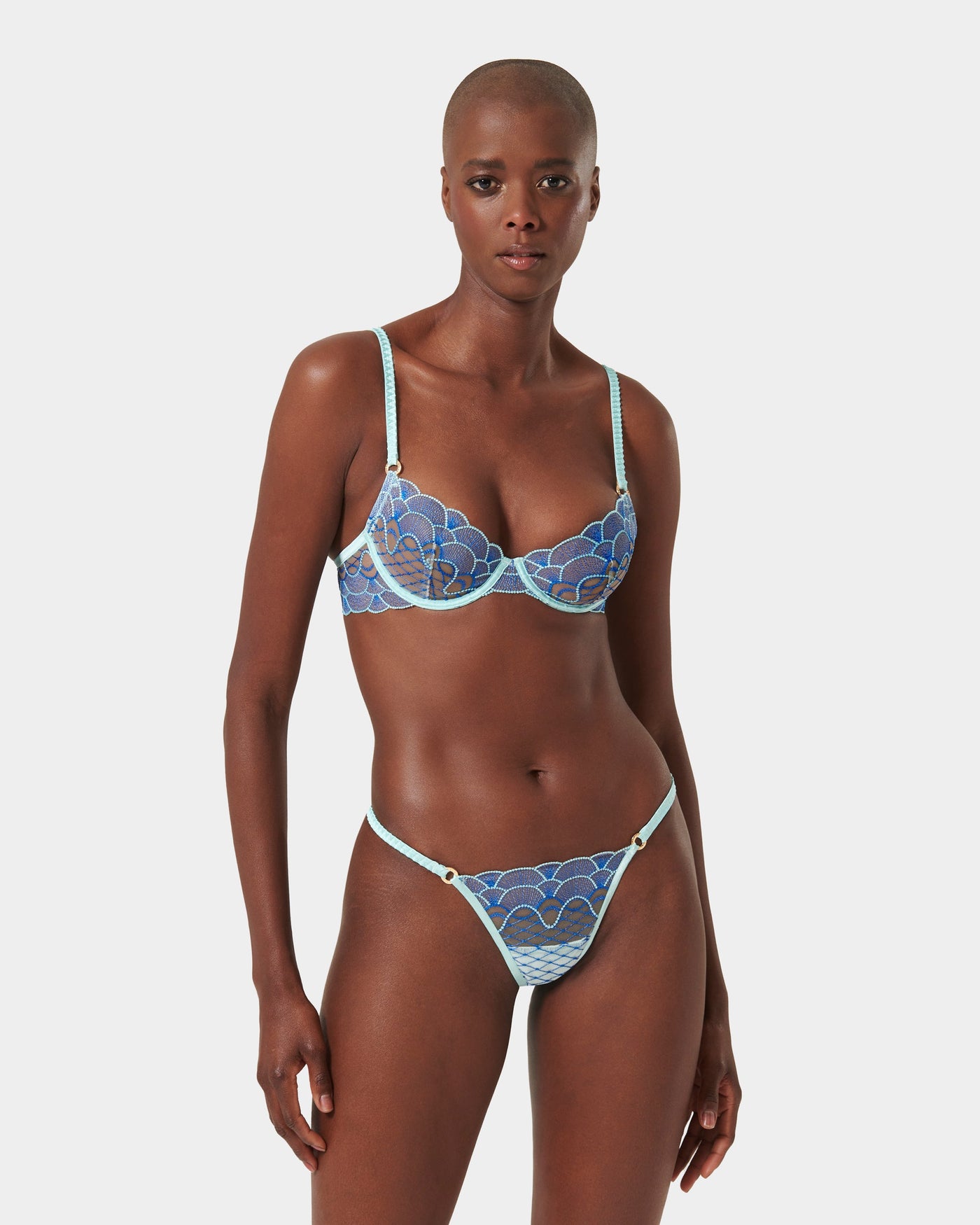 Elina Thong Egyptian Blue/Island Paradise Blue/Sheer