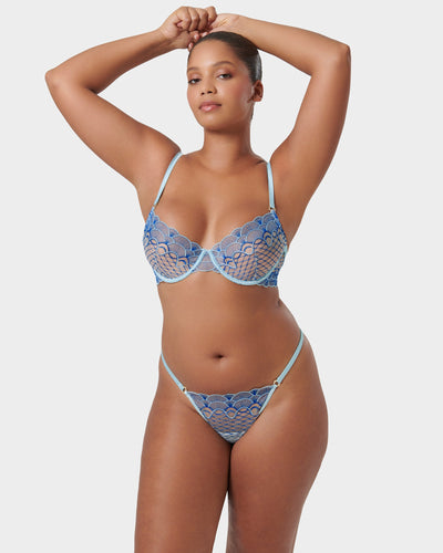 Elina Thong Egyptian Blue/Island Paradise Blue/Sheer