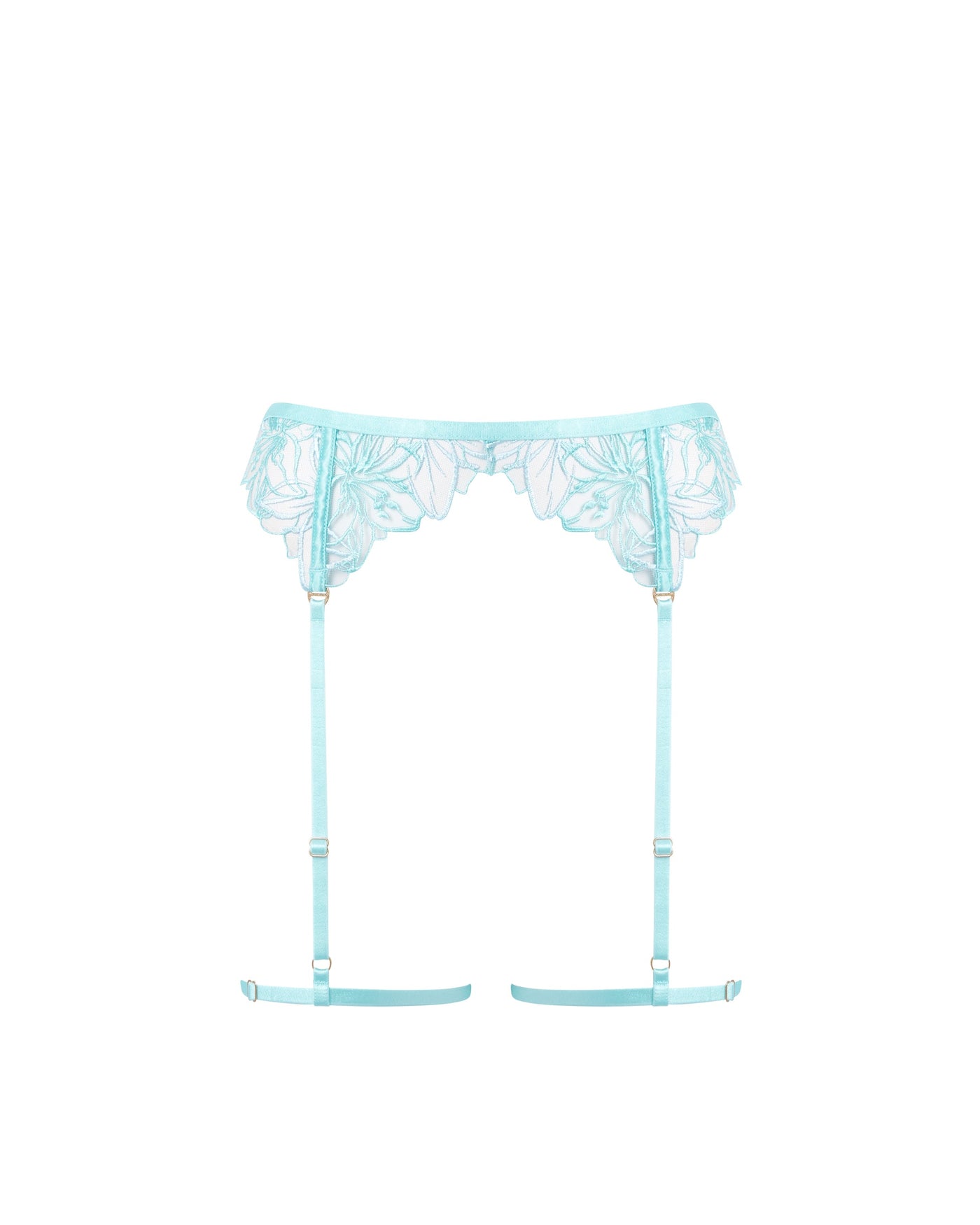 Lilly Embroidered Thigh Harness Blue