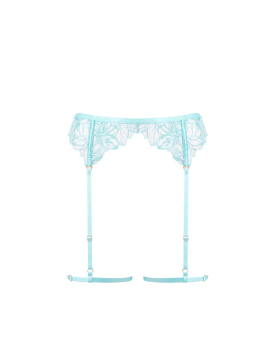 Lilly Embroidered Thigh Harness Blue