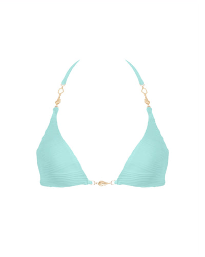 Orta Triangle Bikini Top Island Paradise Blue