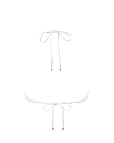 Orta Triangle Bikini Top White