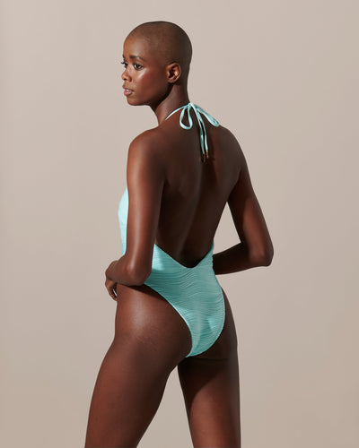 Orta Plunge Swimsuit Island Paradise Blue