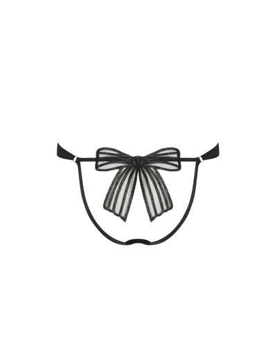 Annabel Open-Back Brief Black