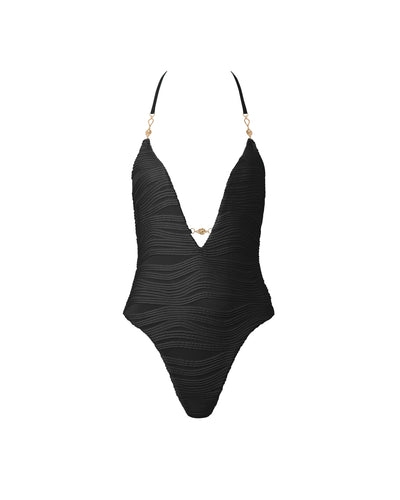 Orta Plunge Swimsuit Black