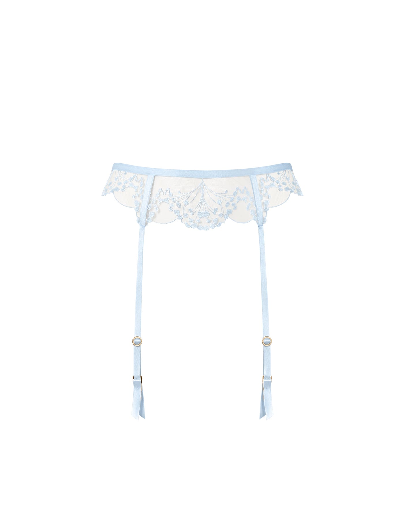 Marisa Suspender Ice Water Blue/Sheer