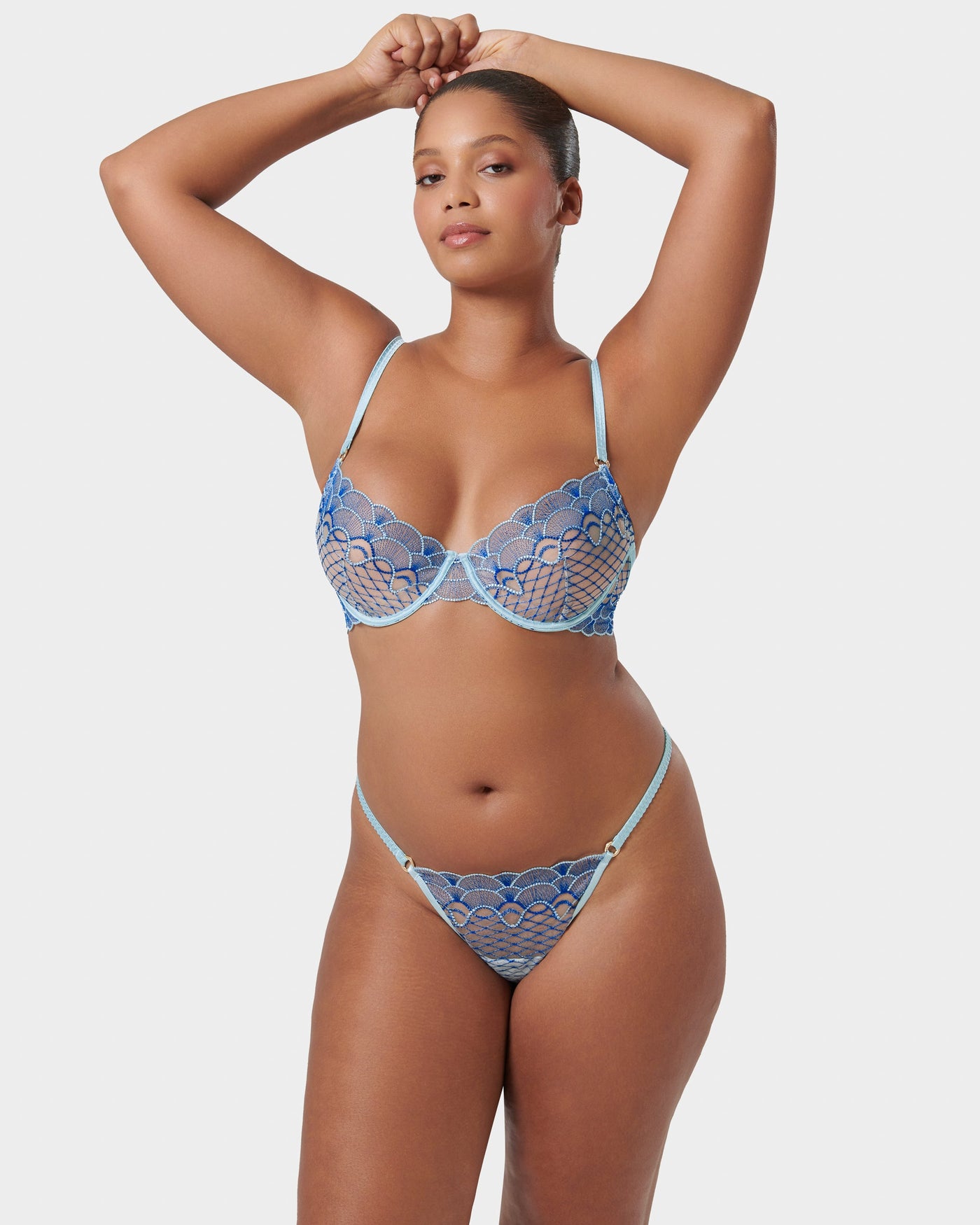 Set: Elina Egyptian Blue/Island Paradise Blue/Sheer