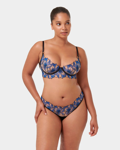 Set: Lyandra Egyptian Blue/Black/Sheer