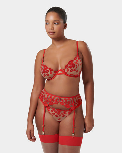 Set: Marian Red/Sheer
