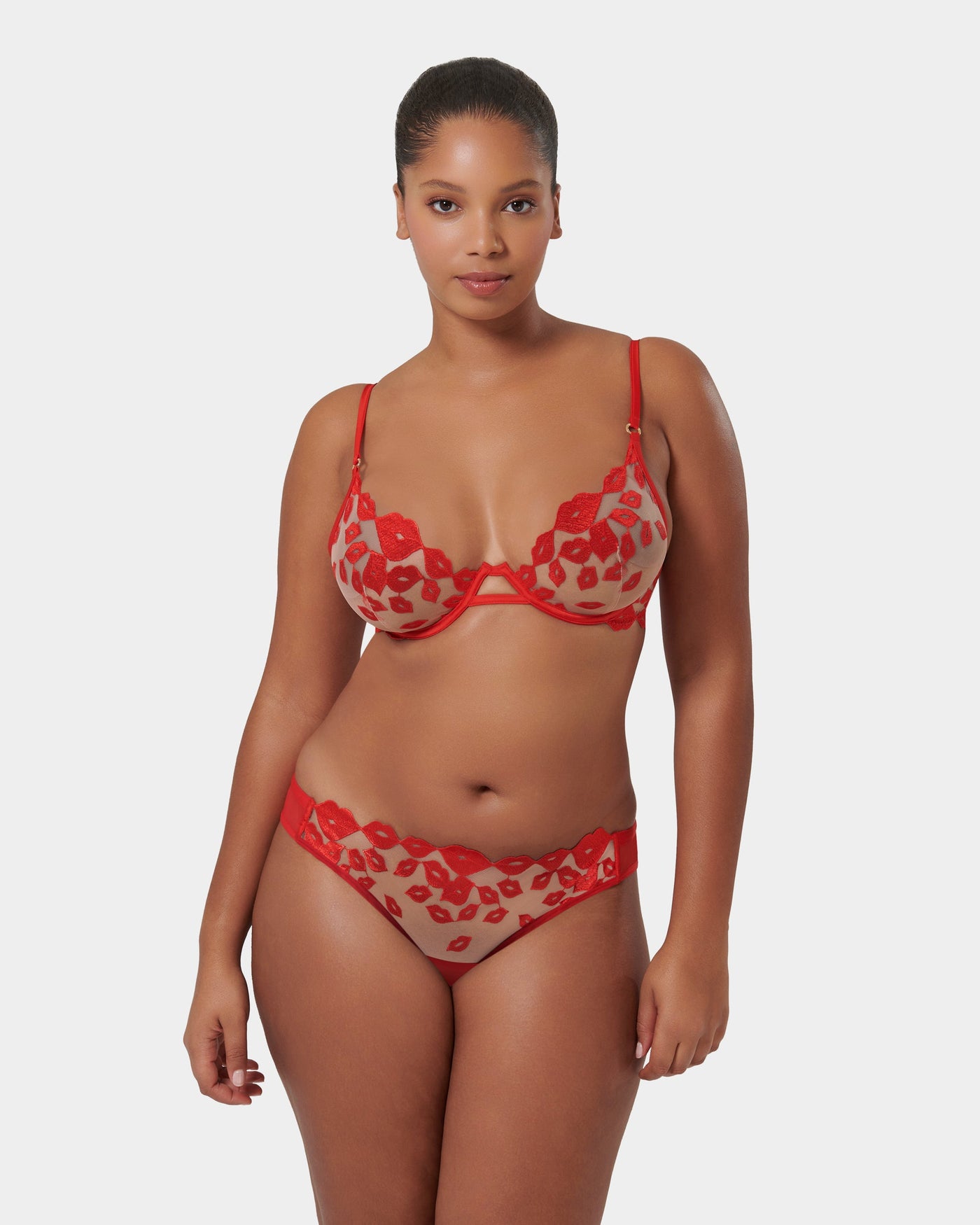 Set: Marian Red/Sheer