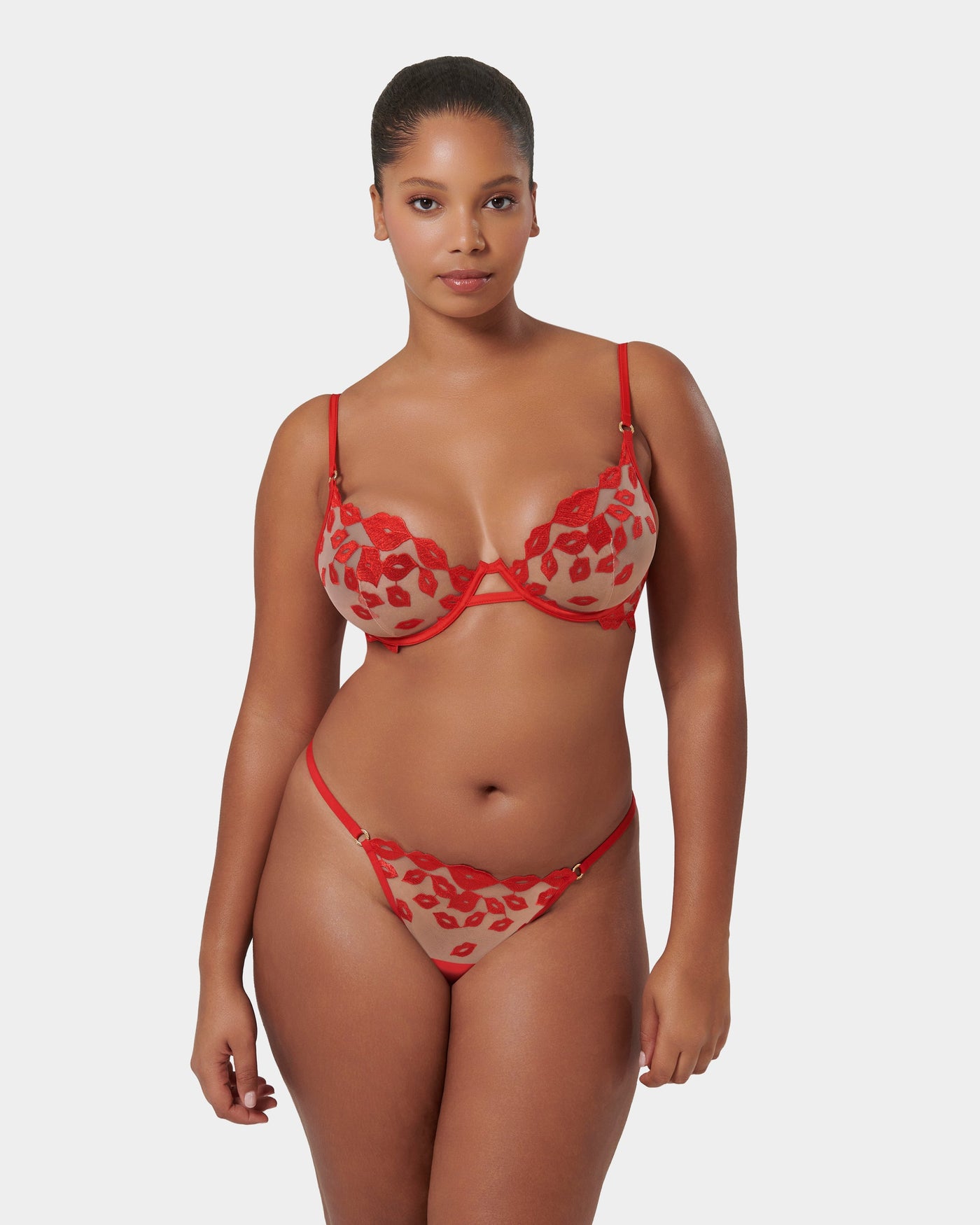 Set: Marian Red/Sheer